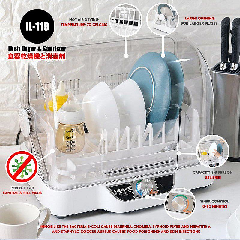 Idealife Dish Dryer Sterilizer Alat Steril Piring Botol Serbaguna IL 119 IL119 IL-119