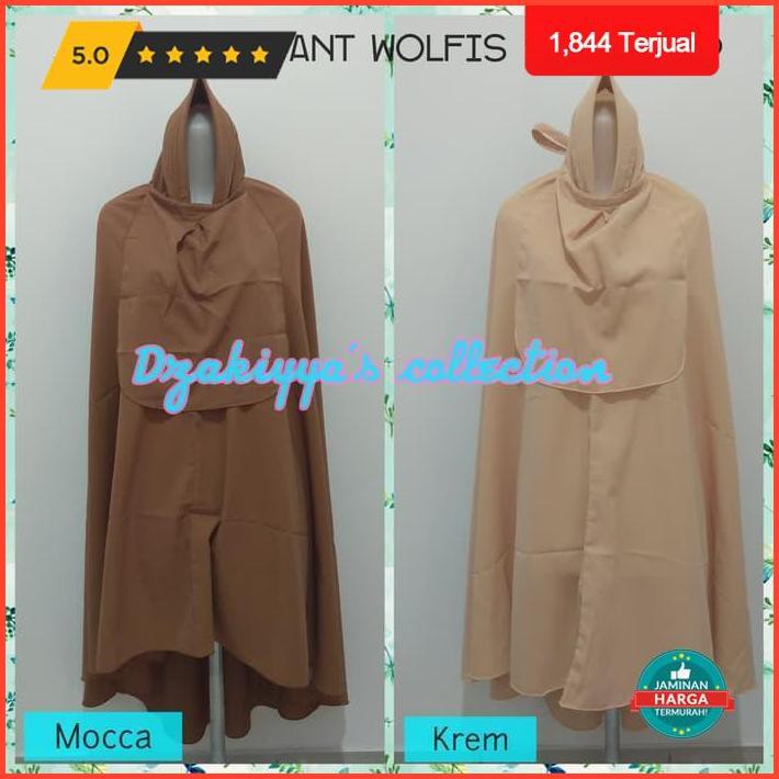 Extra Cashback Jilbab Instant Wolfis Set Cadar /Jilbab Jumbo /Bergo Syari Termurah