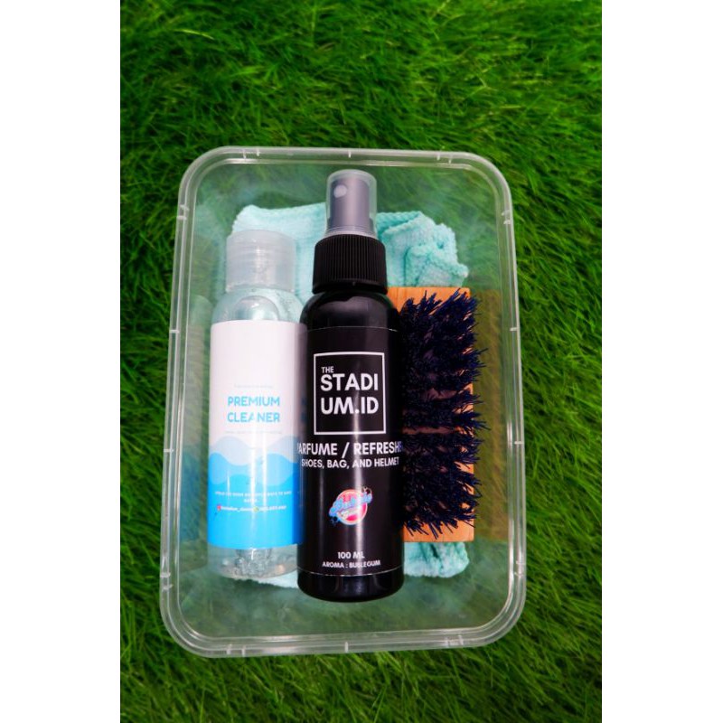 SHOES CLENEAR 100ml - STANDAR BRUSH - MICROFIBER - PARFUME 100ml / PAKET CUCI SEPATU