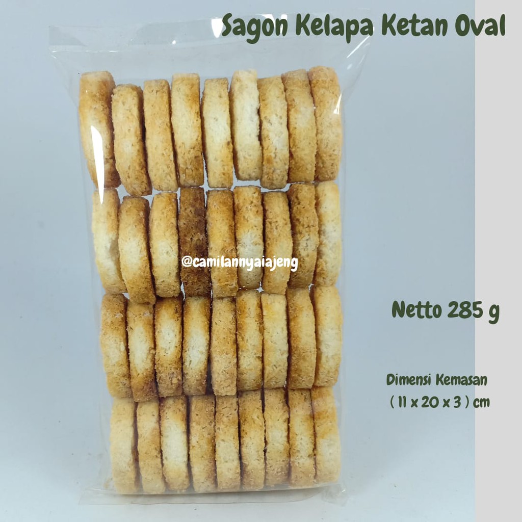 Kue Sagon Ketan Kelapa Oval Camilan Tradisional Asli Khas Kebumen