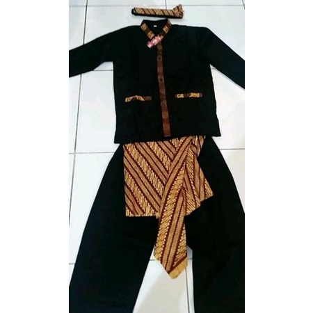 baju sunda batik anak laki laki size S,M,L