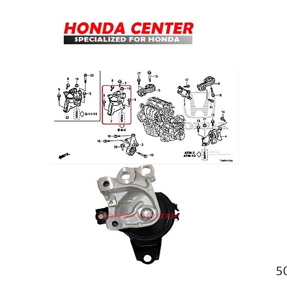 engine mounting gantungan mesin kanan crv rm gen4 2013 2014 2015 2016 matik at 2400cc