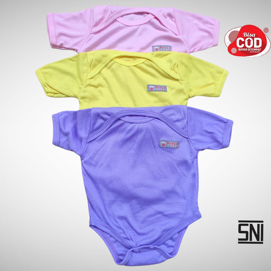 3 Pcs Jumper Pendek Lengan Panjang/ Baju Bayi newborn/ Perlengkapan Bayi