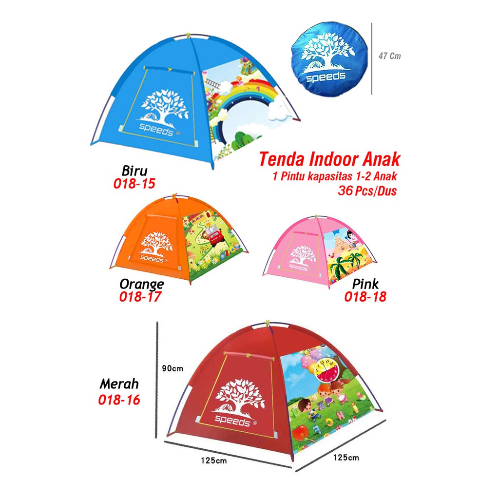 TENDA CAMPING BESAR BAGUS SPEEDS ORIGINAL LX018-16 MAROON