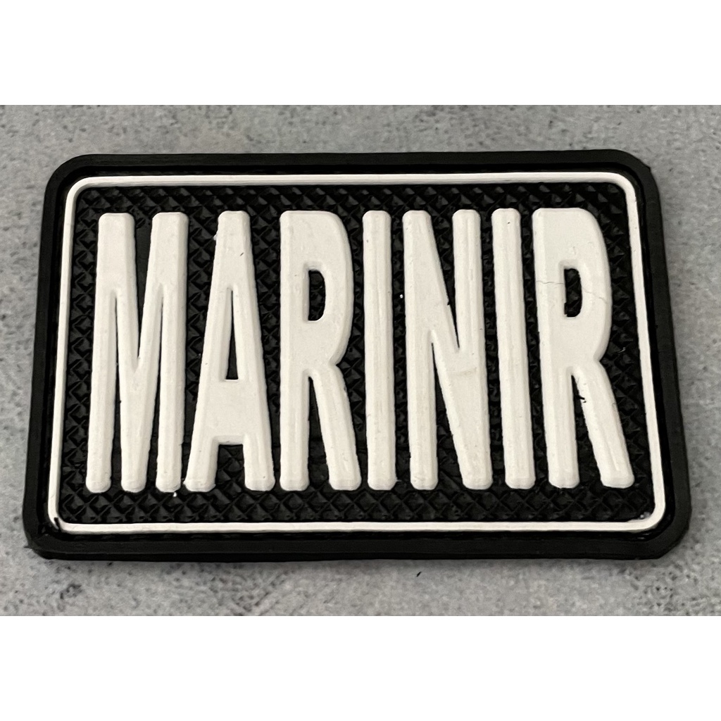 Patch Marinir (Tlsn Putih) - Patch Velcro Marinir - Prepetan Marinir - Velcro Karet - Tulisan Putih