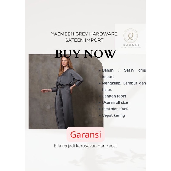 Setelan baju celana wanita dewasa casual formal premium all size one set import yasmeen hardware eks