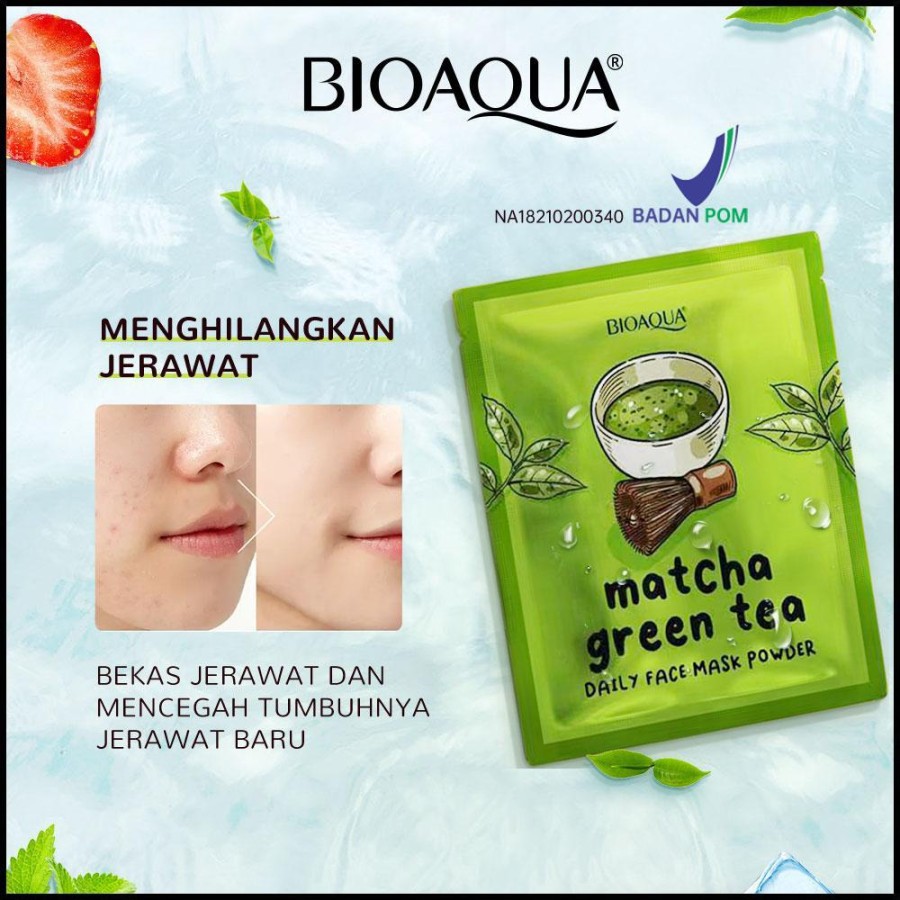 BIOAQUA DAILY FACE MASK POWDER - MASKER WAJAH ALAMI BPOM