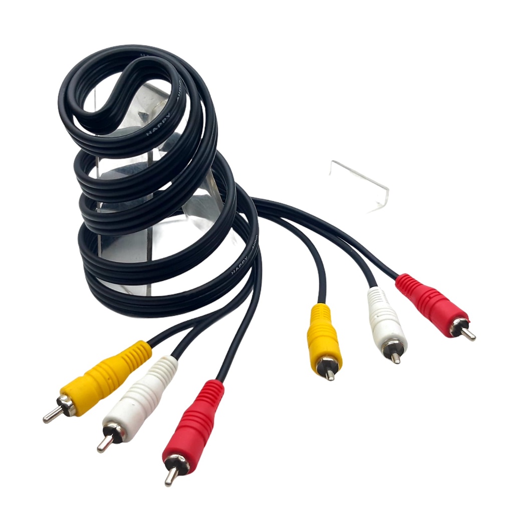 Kabel RCA/Audio Video Model 3 To 3 Panjang 1.5M  Colokan Tahan Karat