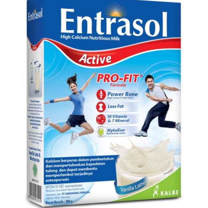 Entrasol Active Vanilla Latte 350 G Susu Remaja Vanila 350 gram