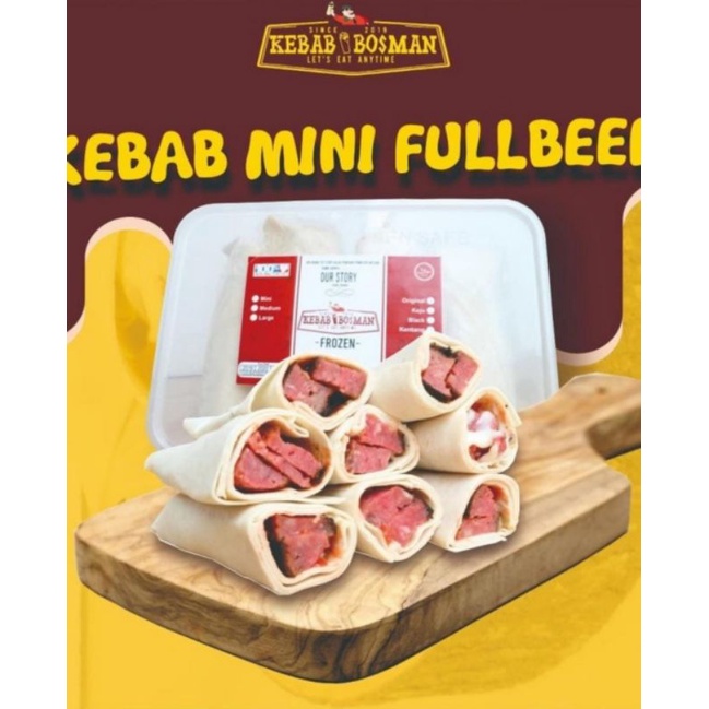 Kebab Bosman Mini isi 8 Full Daging Frozen