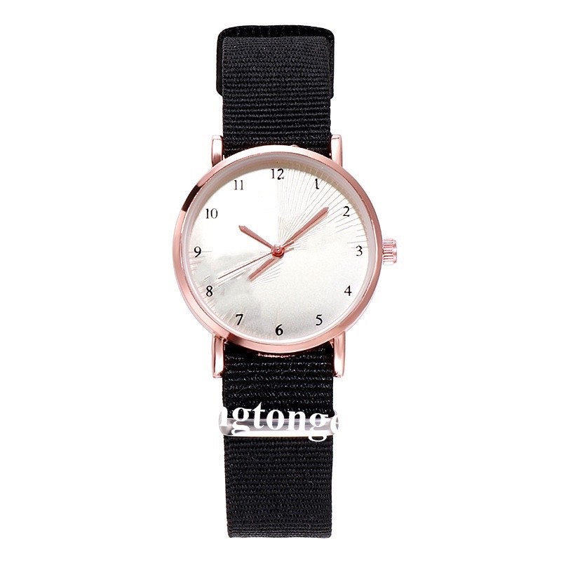 JAM TANGAN WANITA COUPLE GAYA KOREAN SIMPLE JAM FASHION MEN WOMEN RANTAI NYLON