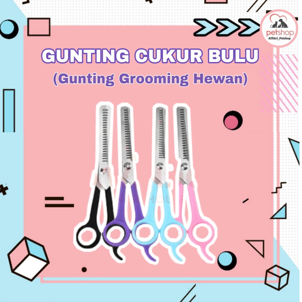 Gunting Cukur Bulu Motif - Gunting Rambut Bulu Kucing Anjing Kelinci Pet Grooming