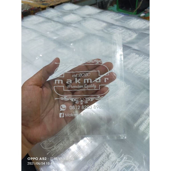 Plastik sablon kemasan,kopi, makanan,ringan 10x15 06