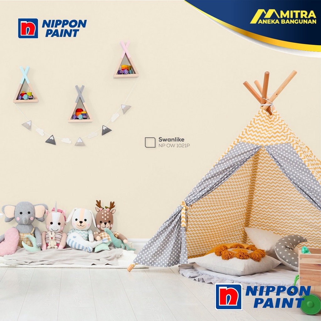 CAT TEMBOK NIPPON PAINT SWANLIKE NP OW 1021 P / EKSTERIOR INTERIOR VINILEX / PUTIH CREAM BROKEN WHIT