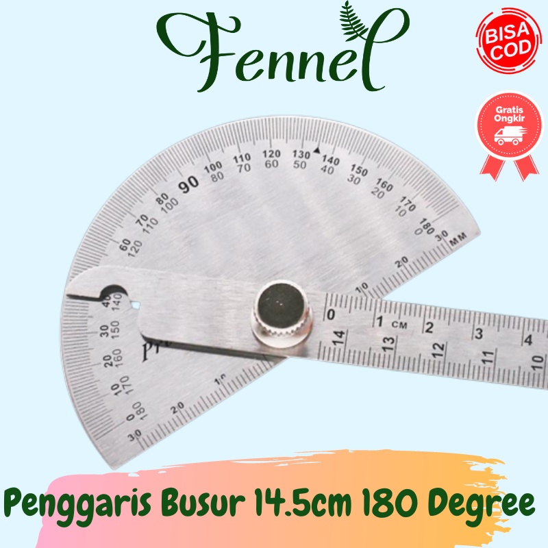 

Penggaris Busur Derajat Measuring Ruler 14.5cm 180 Derajad PR180