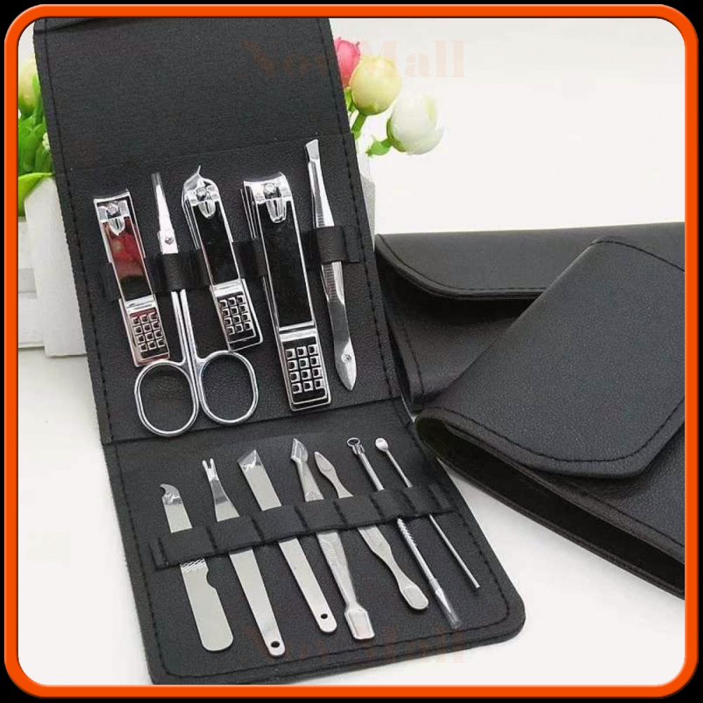 Nail Art Set Gunting Kuku Manicure Pedicure 12 PCS - B07T