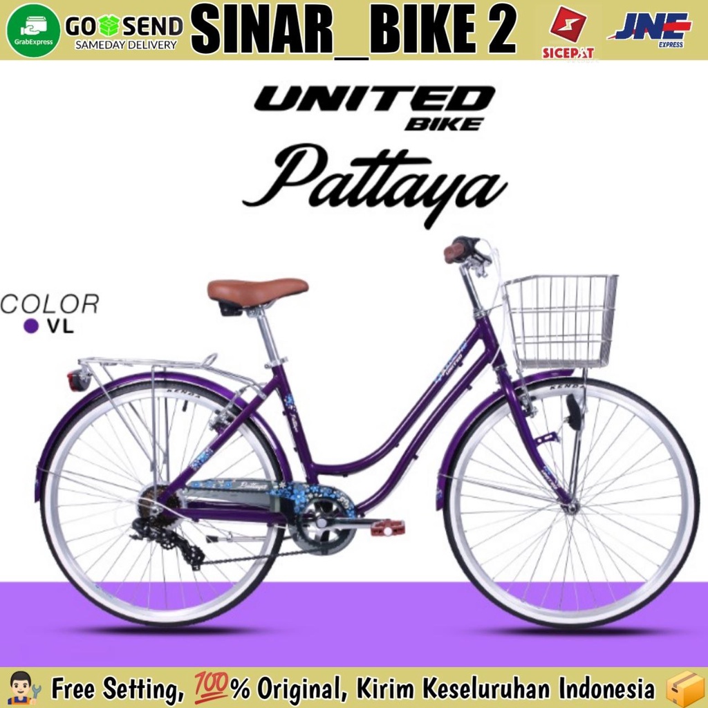 Sepeda Mini Keranjang Dewasa 26 Inch UNITED PATTAYA Alloy 7 Speed