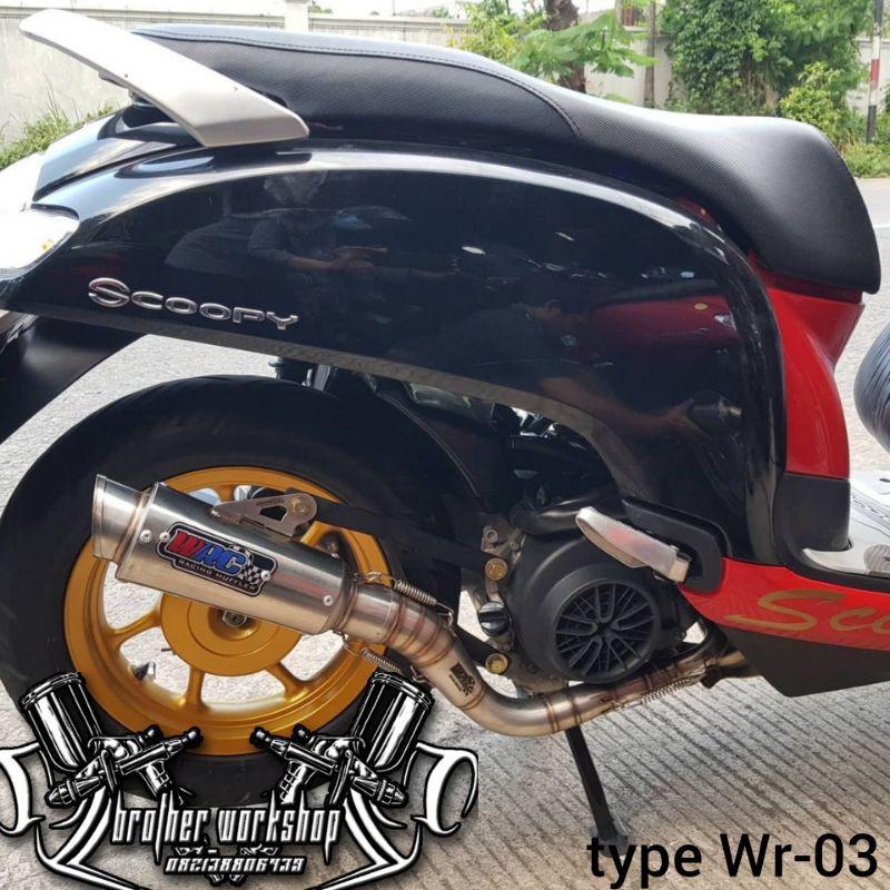Knalpot WRC Scoopy beat Vario110led type wr-03 racing bebasan