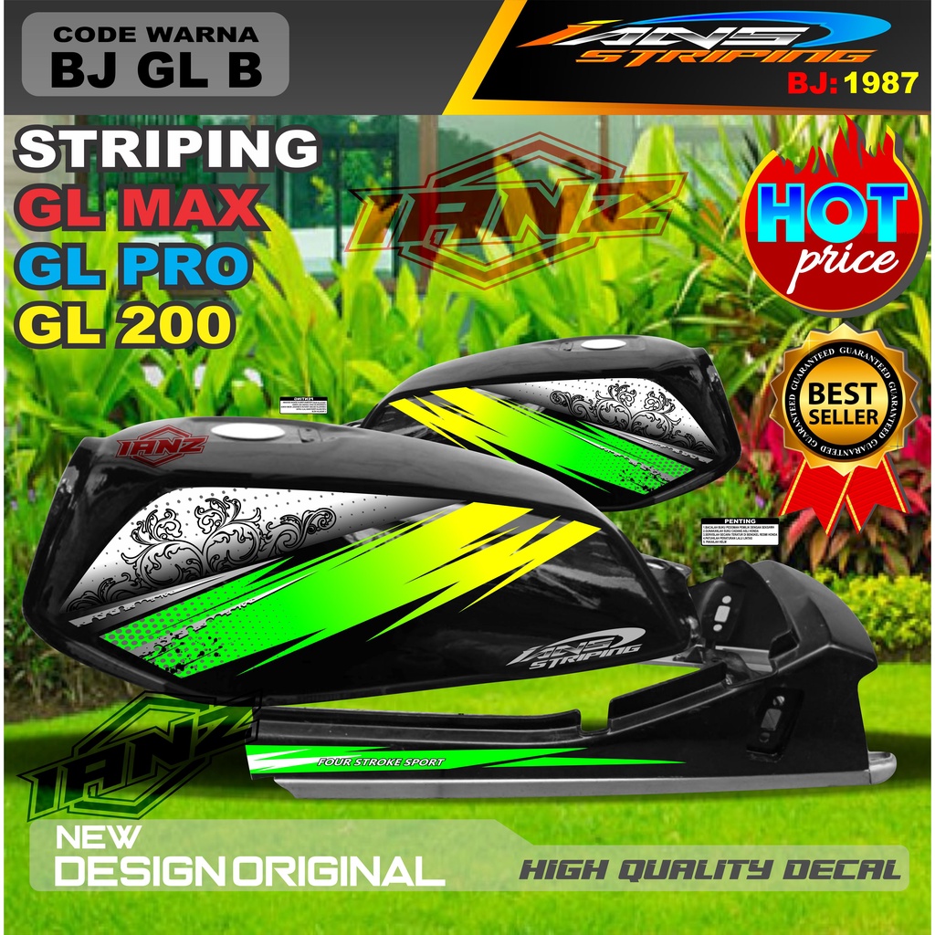 STIKER STRIPING HONDA GL MAX TERMURAH / STRIPING COSTUM GL PRO / VARIASI STRIPING GL 100 / STIKER MOTOR