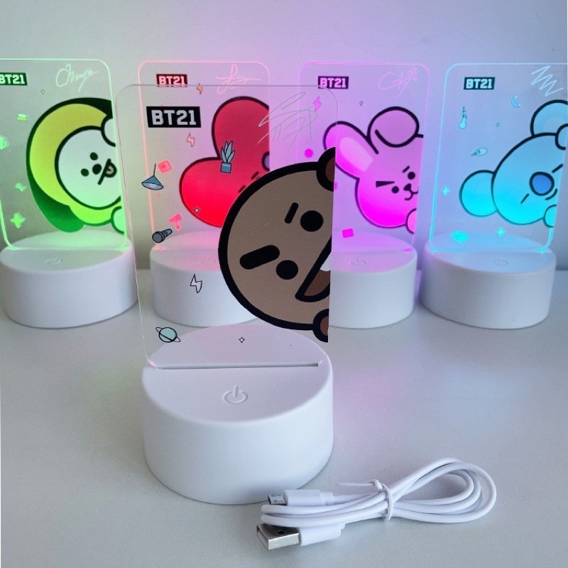 lampu akrilik bt 21 / lampu acrylic bts / lamp acrylic 3D