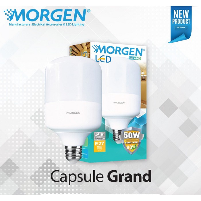 Lampu Led capsule morgen 50w E27 super terang putih 6500k