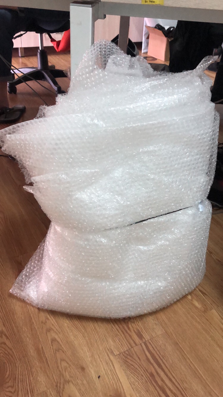 Plastik Bubble Putih Dan Hitam Wrap / Meter