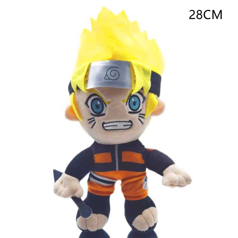 Bandai Mainan Boneka Anime Naruto Uzumaki Kakashi Bahan Plush Ukuran 28CM Untuk Hadiah Anak