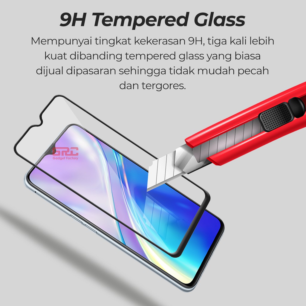 Tempered Glass Realme XT HOGO Full Cover Anti Gores Kaca