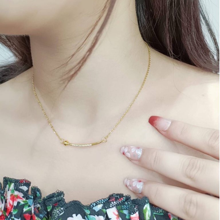 kalung keren cantik ada BOX model korea lapis emas