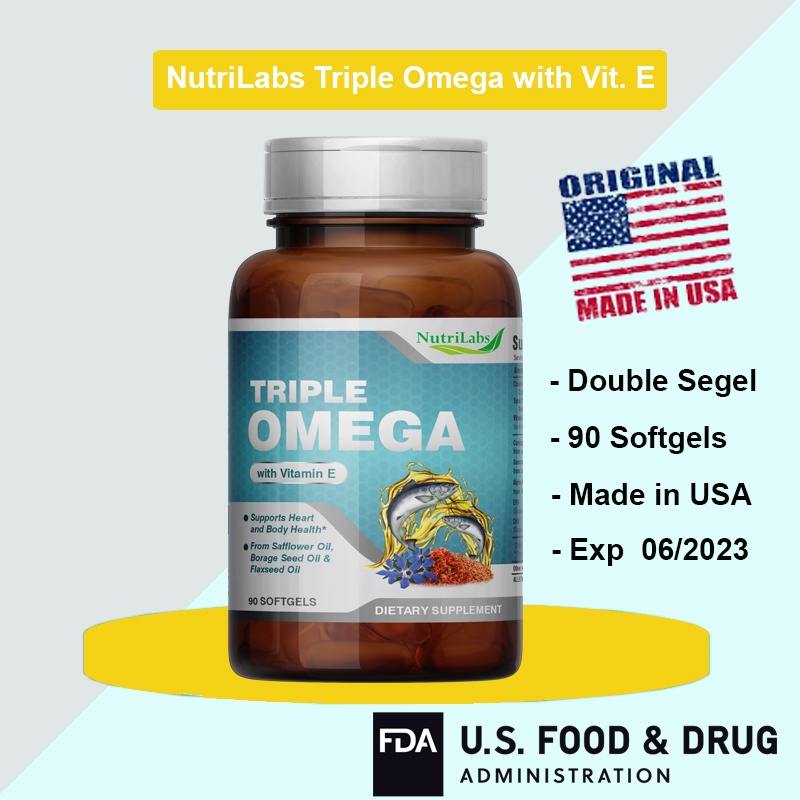 Triple Omega 369 with Vitamin E NutriLabs 90 Softgels Not NOW Puritan's Pride Kirkland