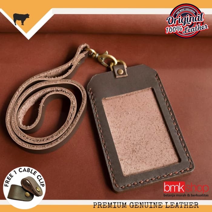 

Hadir Gantungan Id Card Name Tag Dari Kulit Asli Jahit Tangan Leather Goods Murah