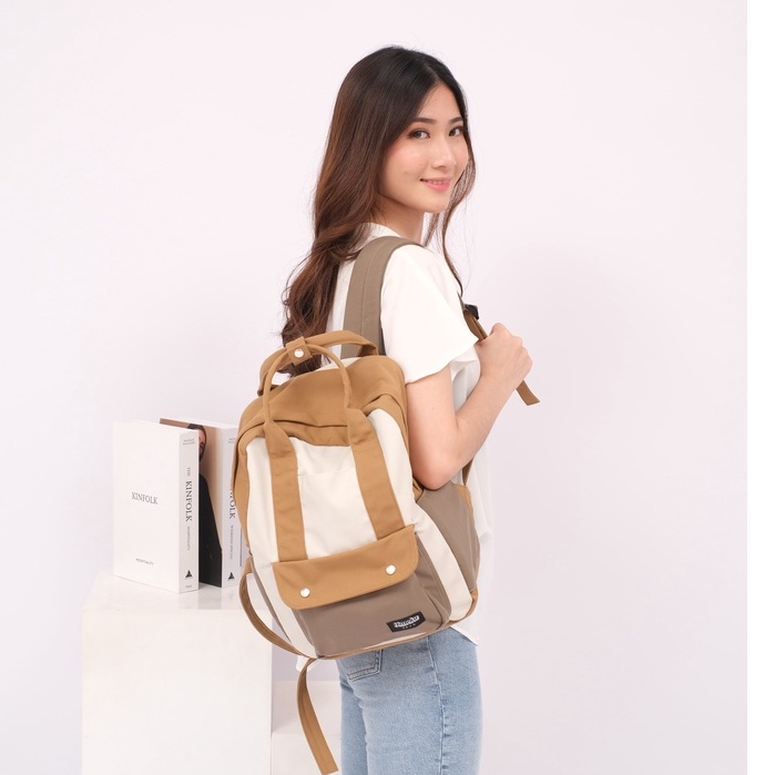 NAMI 3 TONE Backpack Himeku | Ransel | Tas Laptop