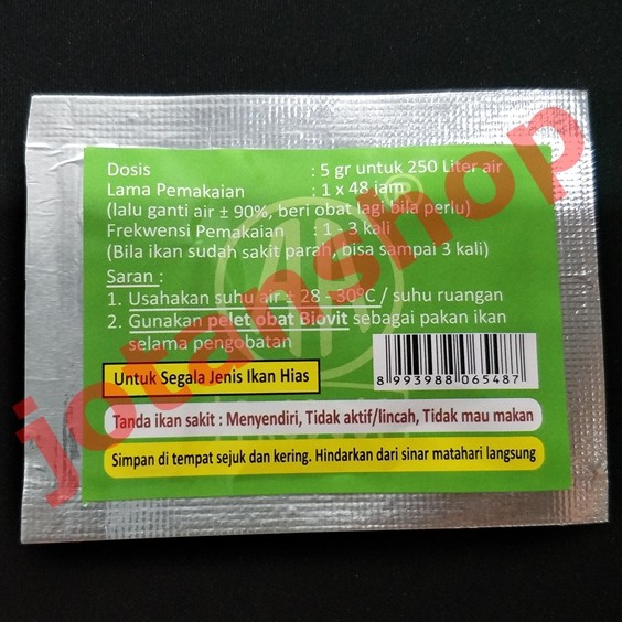 PROTIK anti protozoa obat ikan hias perut kembung berak putih hexamita