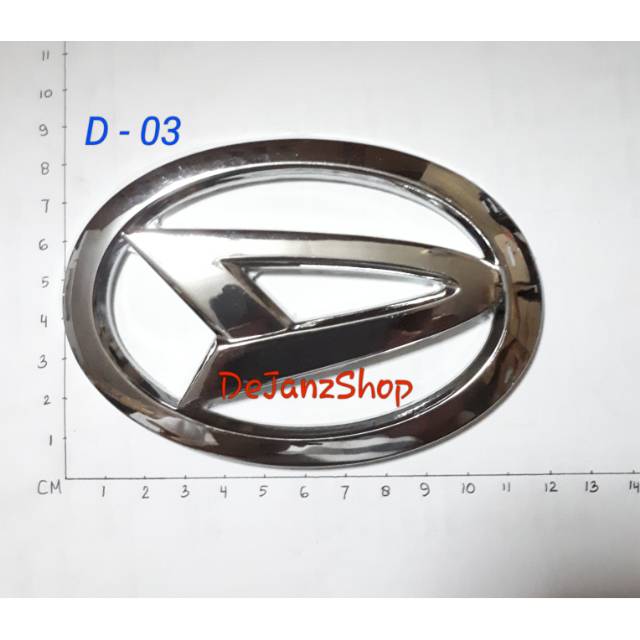 Emblem - Sticker - Logo - Tempelan D Daihatsu XENIA , Granmax , Luxio Chrome Krum