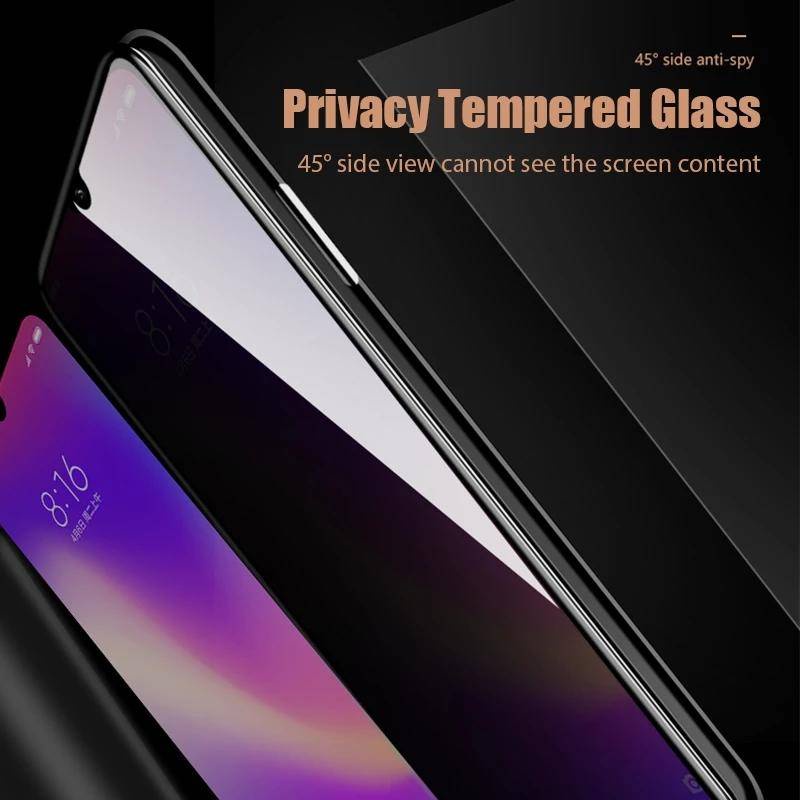 Pelindung Layar Tempered Glass Anti spy Untuk RedMi Note 10 11 7 8 9 9s 11e 11t Pro 4G 5G
