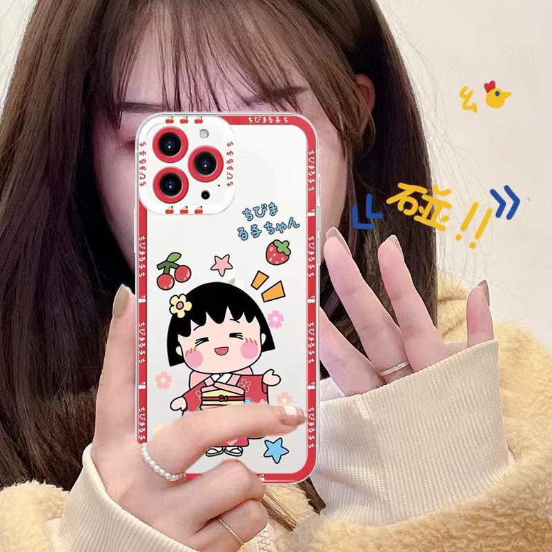 Soft Case Silikon Transparan Motif Gadis Cover IPhone 11 XS XR X 8 7 6 Plus 13 12 Pro Max