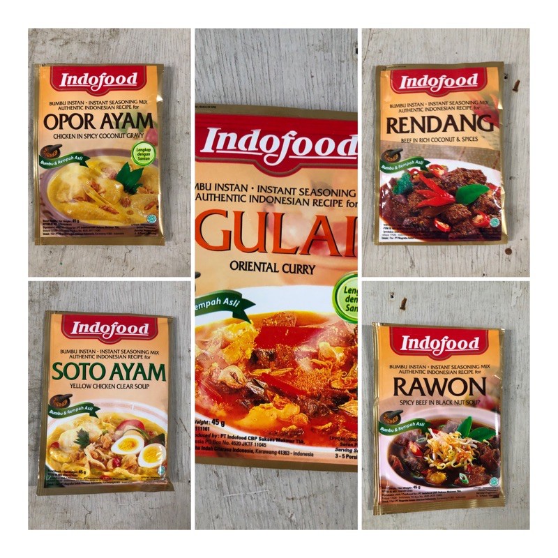 

Bumbu Indofood / Indofood Bumbu instan opor ayam / soto ayam / gulai / rawon / rendang