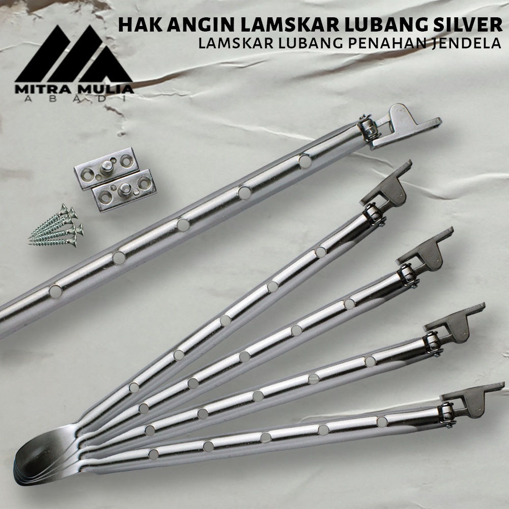 Ramskar Lubang Silver Lamskar Penahan Jendela / Hak Angin Sendok 30 cm