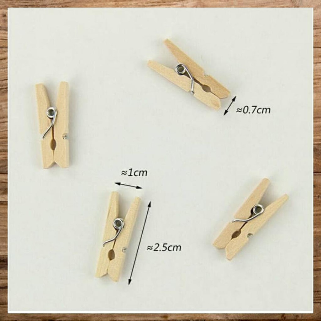 Wooden Clip / Jepitan Kayu 2,5 Cm