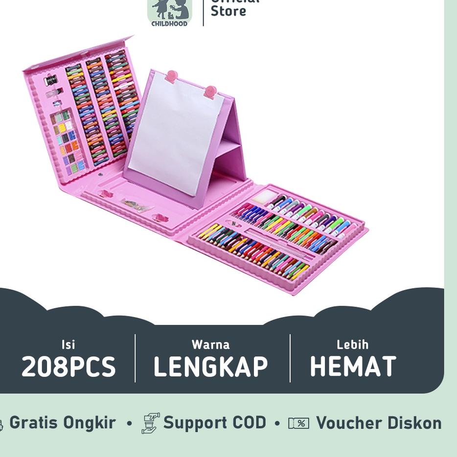 

㊥ Alat Lukis Set 208pcs Crayon Oil Paste Krayon Mewarnai Pensil Warna Cair Perlengkapan Tulis Sekolah CHILDHOOD ↰