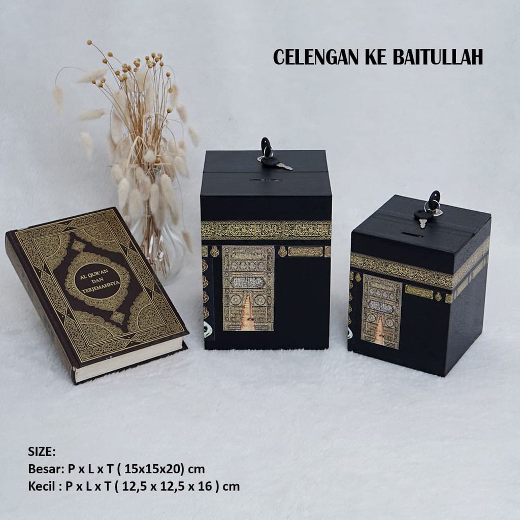 Tabungan Celengan Miniatur Kakbah Alesya Muslim Desaign Makkah/Harga Grosir/Best Seller