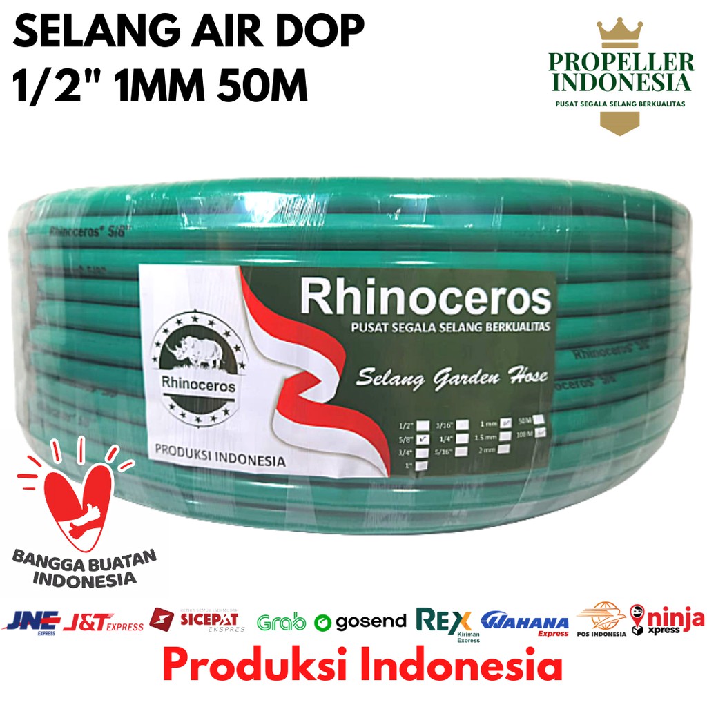 Selang Air Dop 1/2 1MM 50Meter Selang Air Taman Selang Siram Tannaman Selang Air Elastis