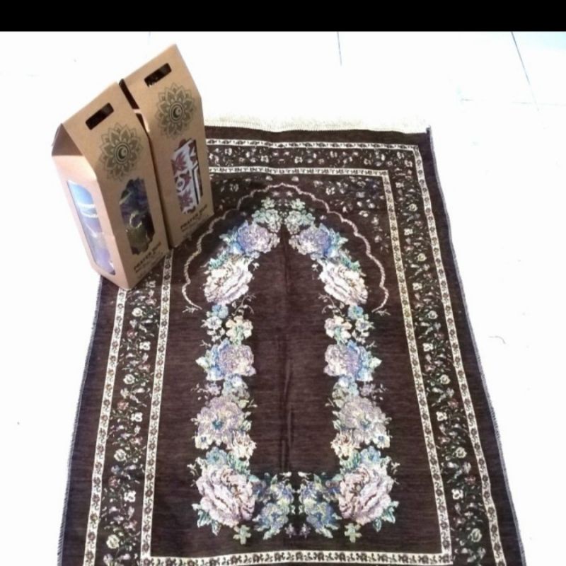 sajadah refah dan box souvenir hajatan pernikahan uk 70X110