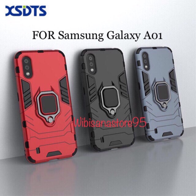WS95 Original Case Sarung Hp Samsung Galaxy A01 2020 Casing Robot Back Cover Iron - A 01
