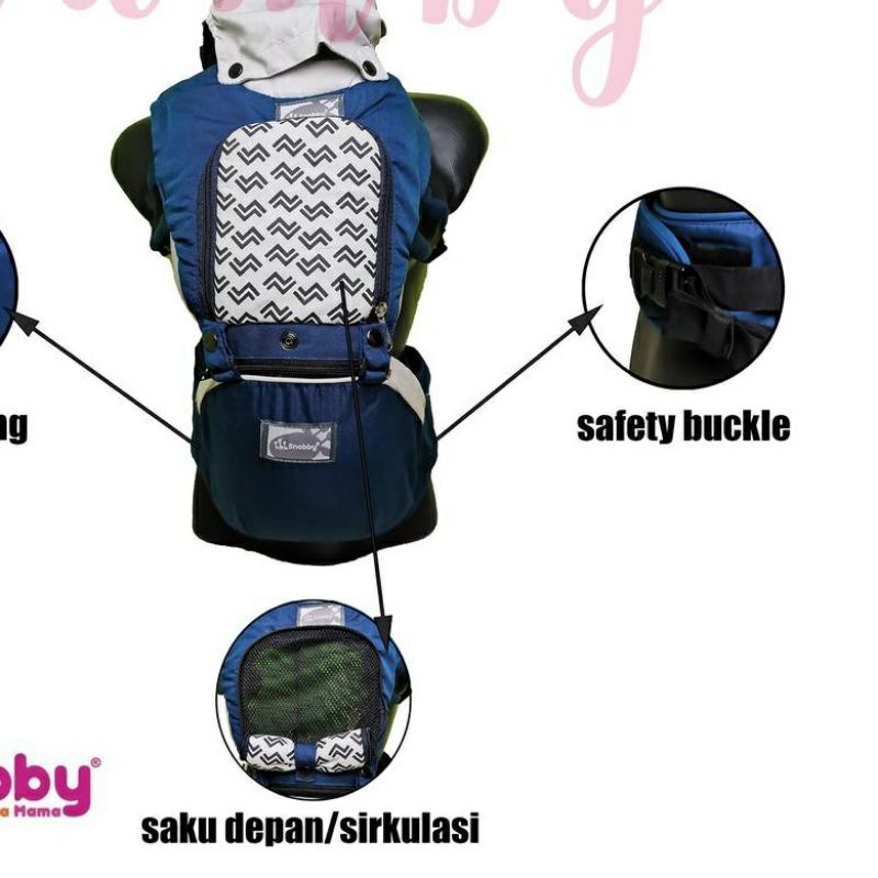 Hipseat Snobby Gendongan Hip Seat 6 Posisi TPG2147+ sirkulasi aplikasi Matrix Series gendongan