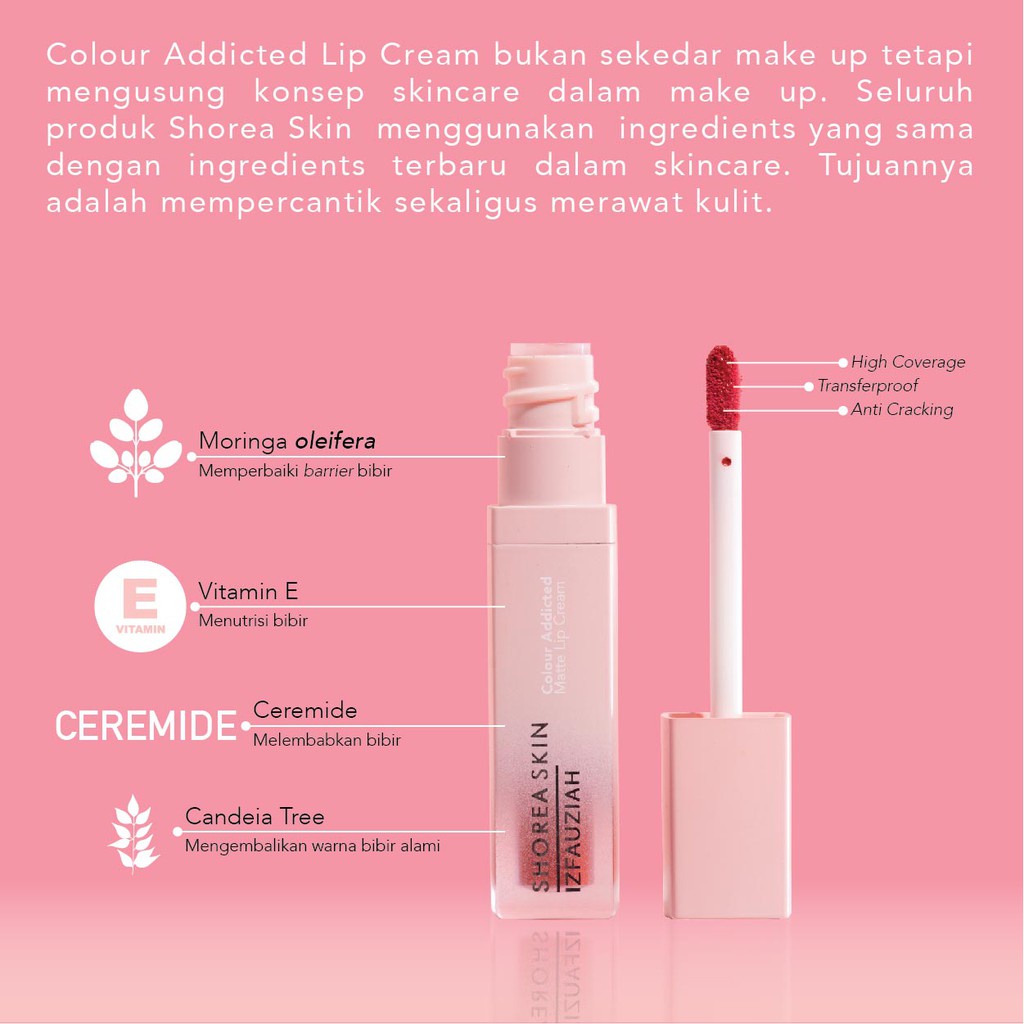 Lip Cream Hybrid Makeup - Skincare Di Dalam Makeup Shorea Skin