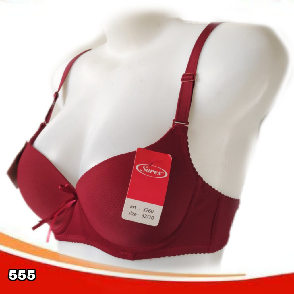 J555 BRA SOREX BUSA ADA KAWAT EXTRA COMFORT CUP B SIZE 34 - 38