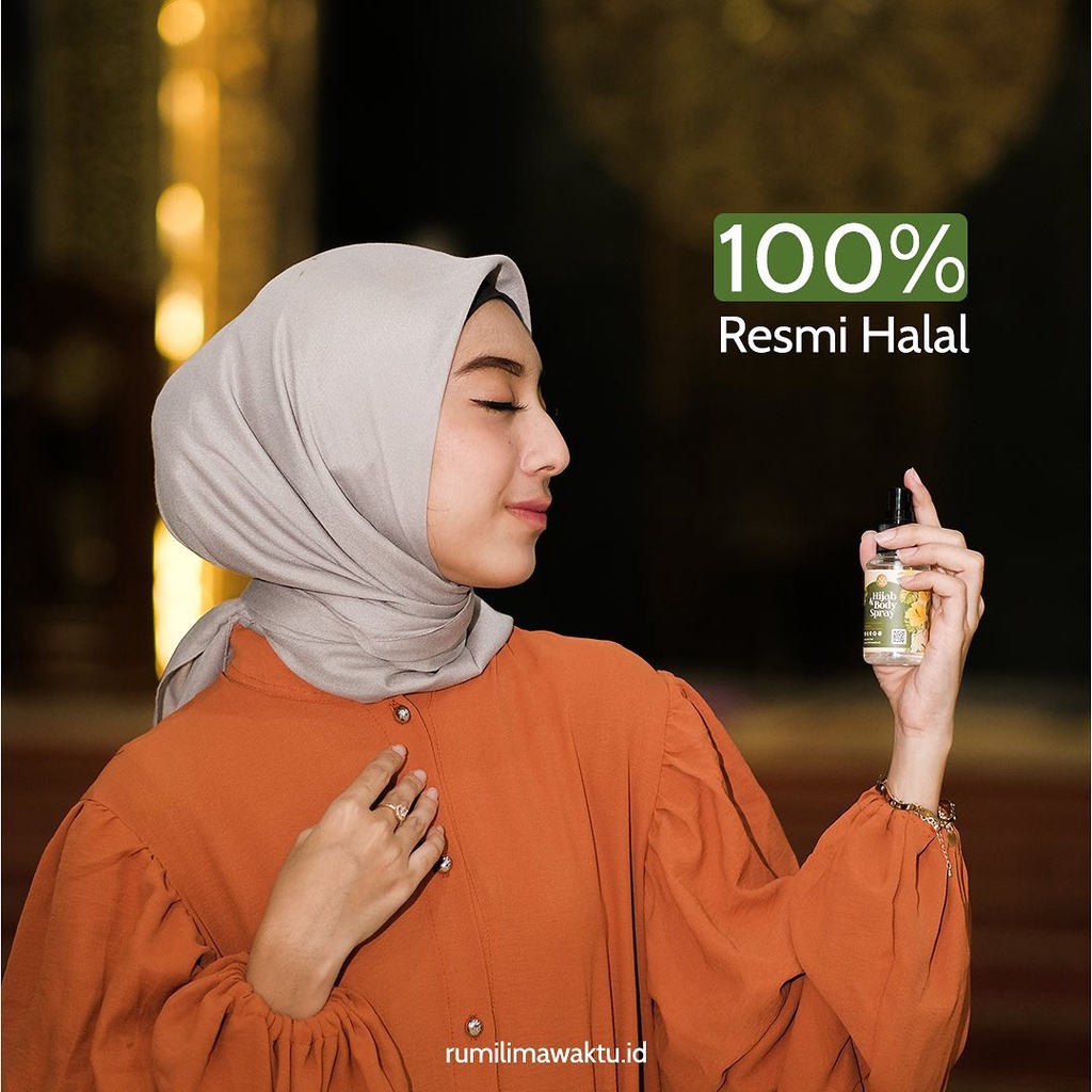 RUMI PARFUM HIJAB &amp; BODY SPRAY - 70 ML [BPOM] &amp; Hallal MUI | Parfum Rumi Lima Waktu NA18210602019