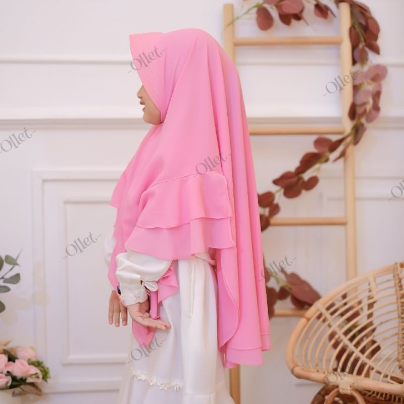 Khimar Layer Babydoll Ollet / Jilbab anak / khimar anak