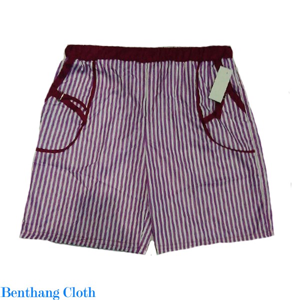 Celana Pendek Wanita Motif Garis Salur Short Pants